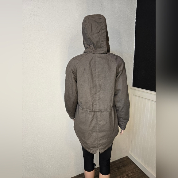 Collectionb New York Women’s Parka Jacket size L, Olive Green, Drawstring Waist - Picture 5 of 12